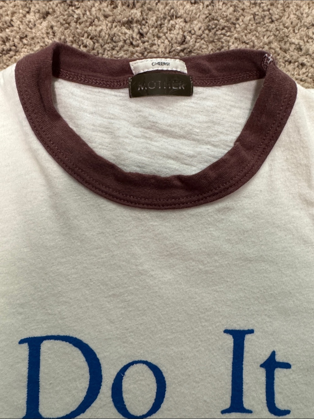 MOTHER Lowdown Ringer Tee Do It Tomorrow - Picture 2 of 5